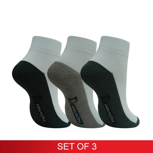 Darlington Men’s Casual Cotton Anklet Socks - Set of 3