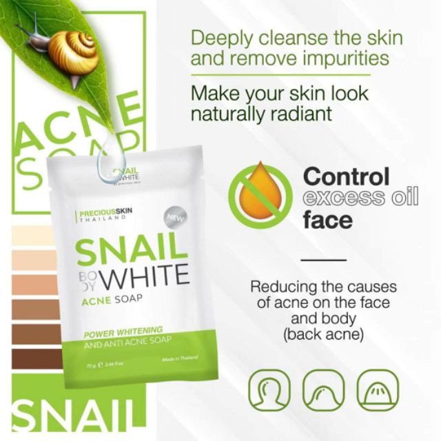 Snail Body White Power Whitening & Anti Acne Soap