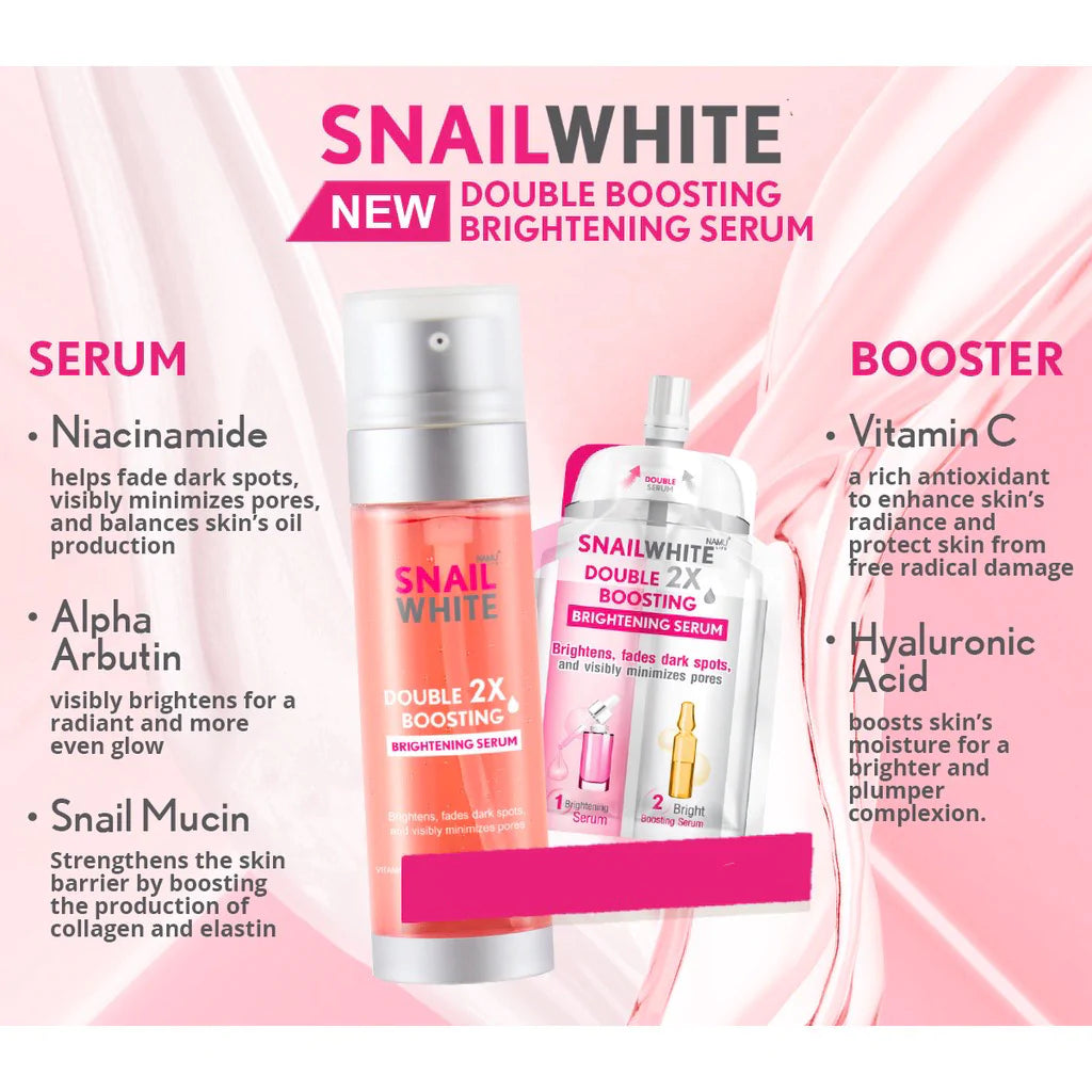 NAMU Life SNAILWHITE Double Boosting Brightening Serum 40mL + 40mL