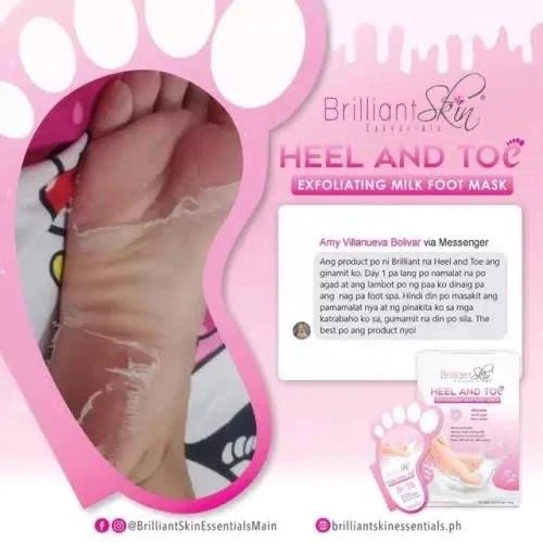 Brilliant Skin Heel & Toe Exfoliating Milk Foot Mask (Per Sachet)