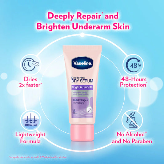 Vaseline Deodorant Dry Serum Bright & Smooth 50mL